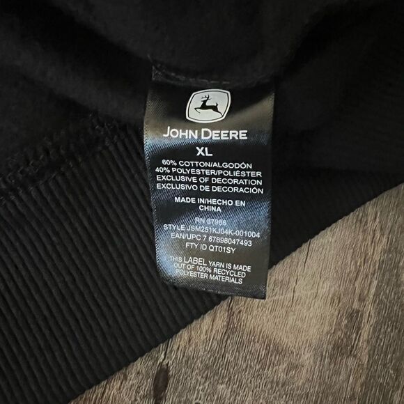 John Deere Core Graphic Logo Hoodie Black- Size XL - Picture 5 of 8